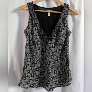 Sigrid Olsen Leaf Print Tank Top Women’s Size 8
